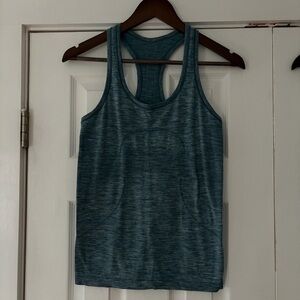 Lululemon Tank Top Swiftly Blue Green Tank Top Size 6 EUC